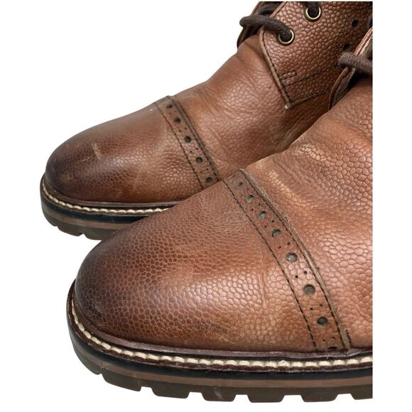Warfield & Grand Boots Mens 9 Brown Leather Upper Cap Toe Brogue Darren‎ main image 5